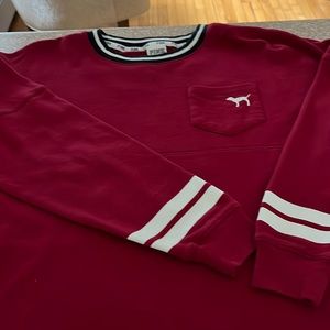 Ladies pink long sleeve shirt.  Heavier than a T-shirt